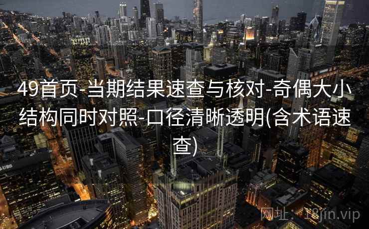 49首页-当期结果速查与核对-奇偶大小结构同时对照-口径清晰透明(含术语速查)